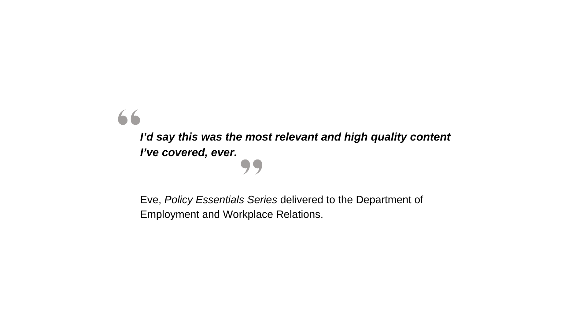 Executive education Crawford School testimonial