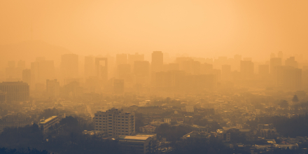 Image of a city covered in smog