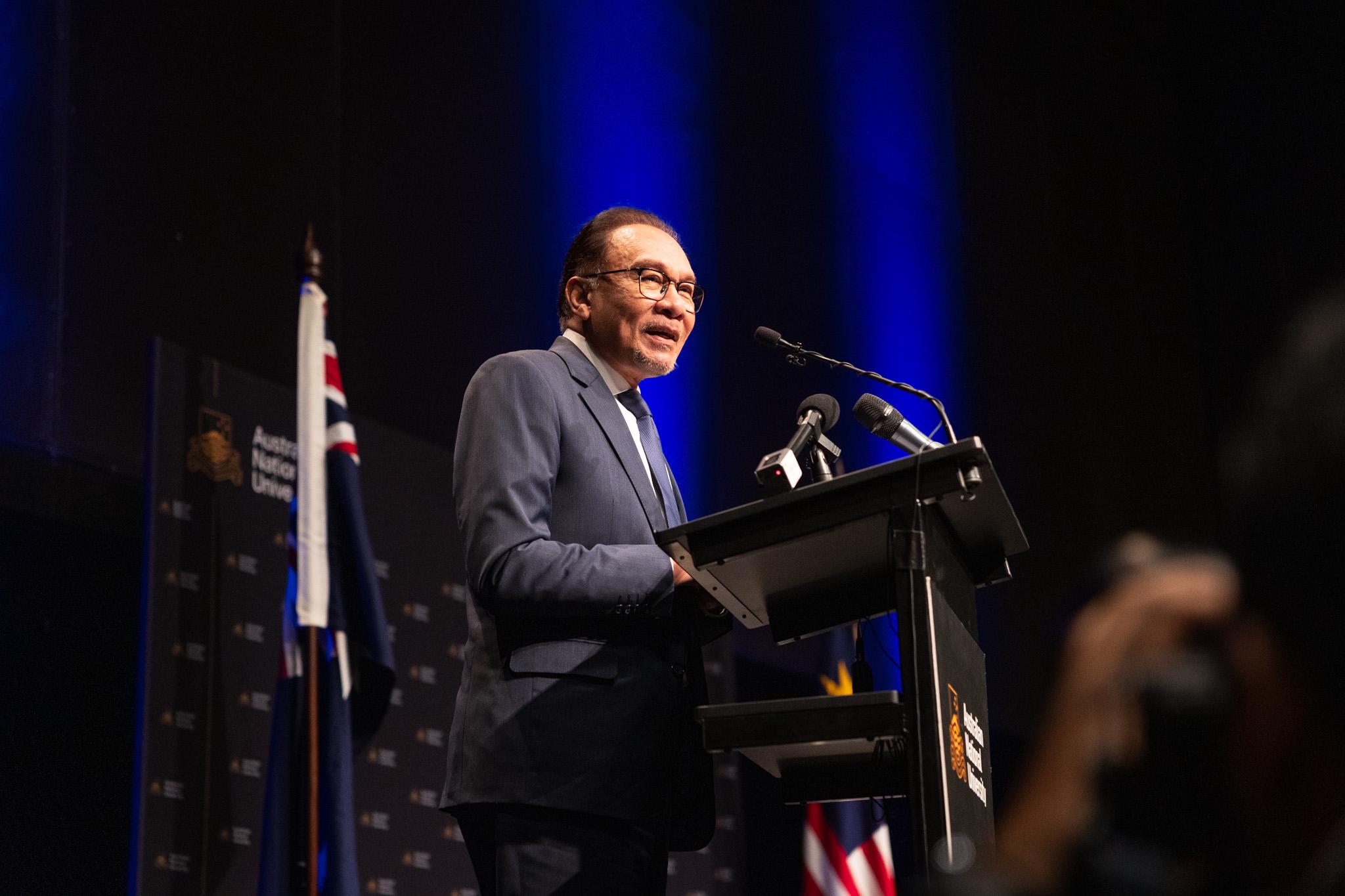 The Malaysian Prime Minister addresses ANU.