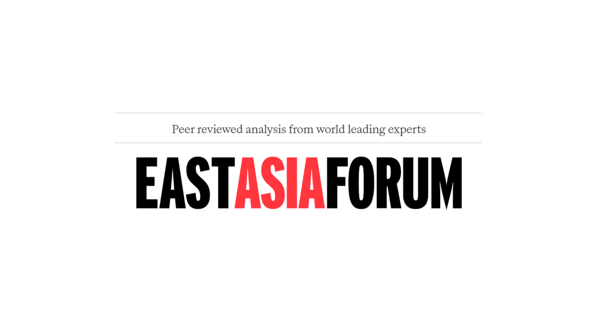 East Asia Forum