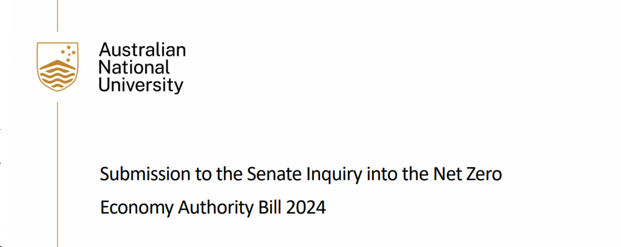 Submission to the Senate Inquiry into the Net Zero Economy Authority