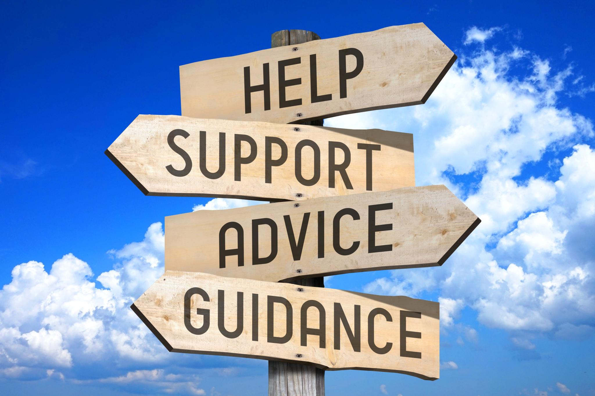 Help support advice guidance signpost