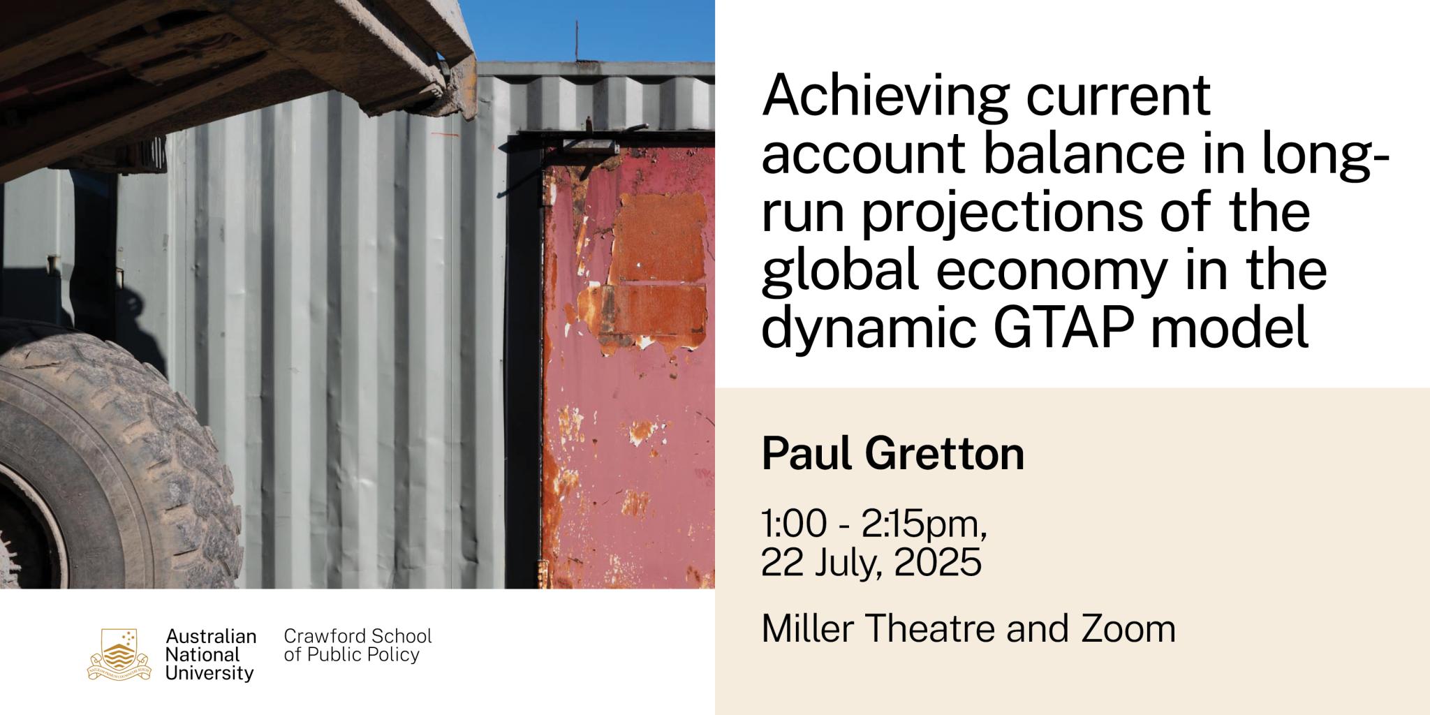 Achieving current account balance in long-run projections of the global economy in the dynamic GTAP model