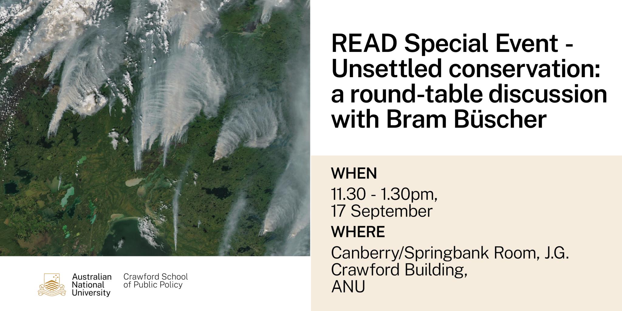 READ Special Event - Unsettled conservation: a round-table discussion with Bram Büscher