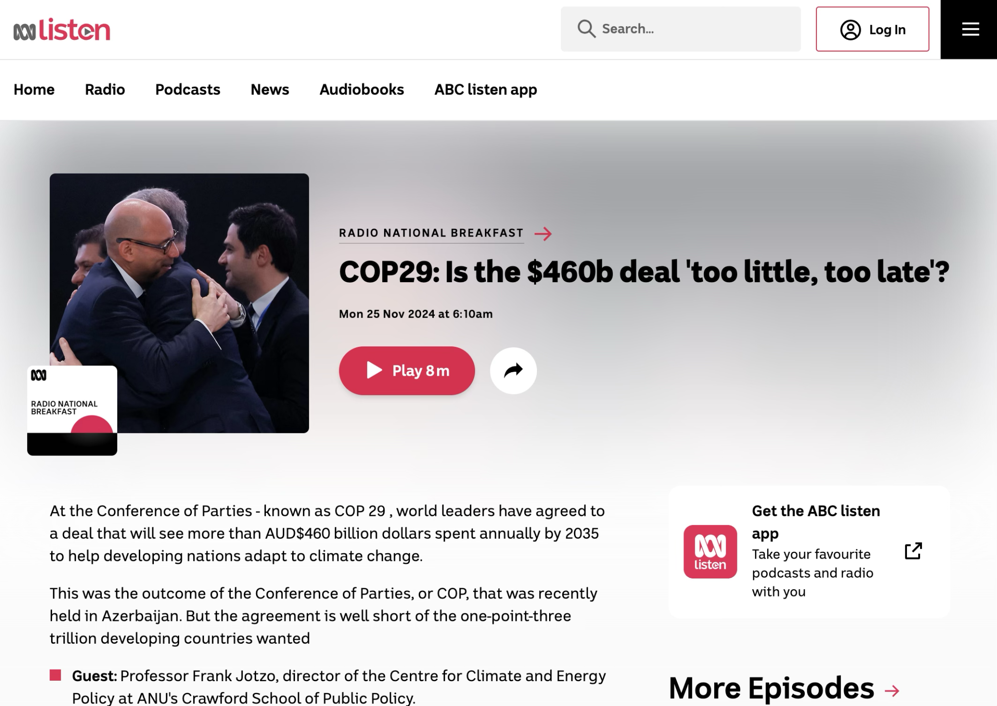 ABC Listen radio national breakfast 
