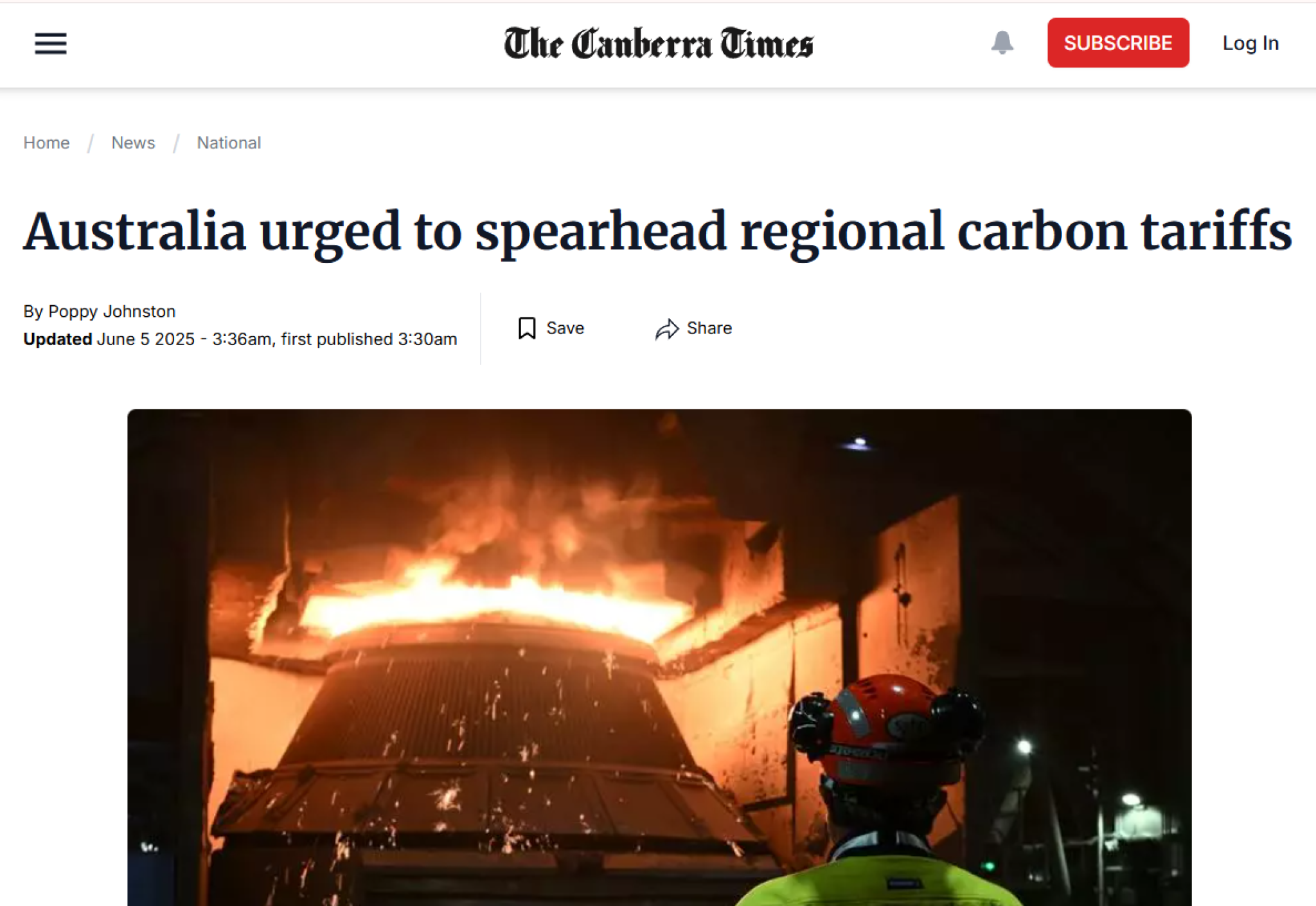 Australia urged to spearhead regional carbon tariffs