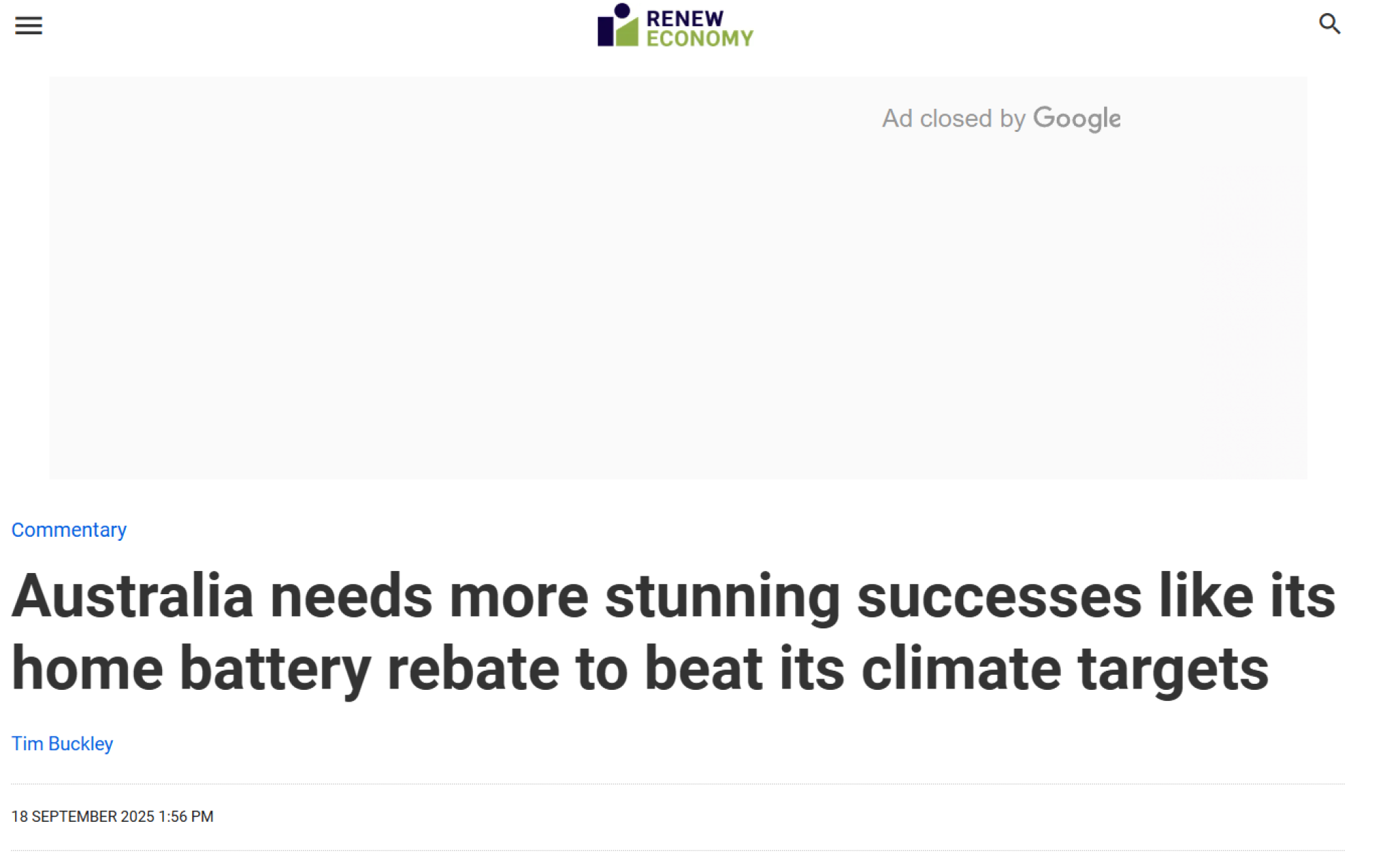 Australia needs more stunning successes like its home battery rebate to beat its climate targets