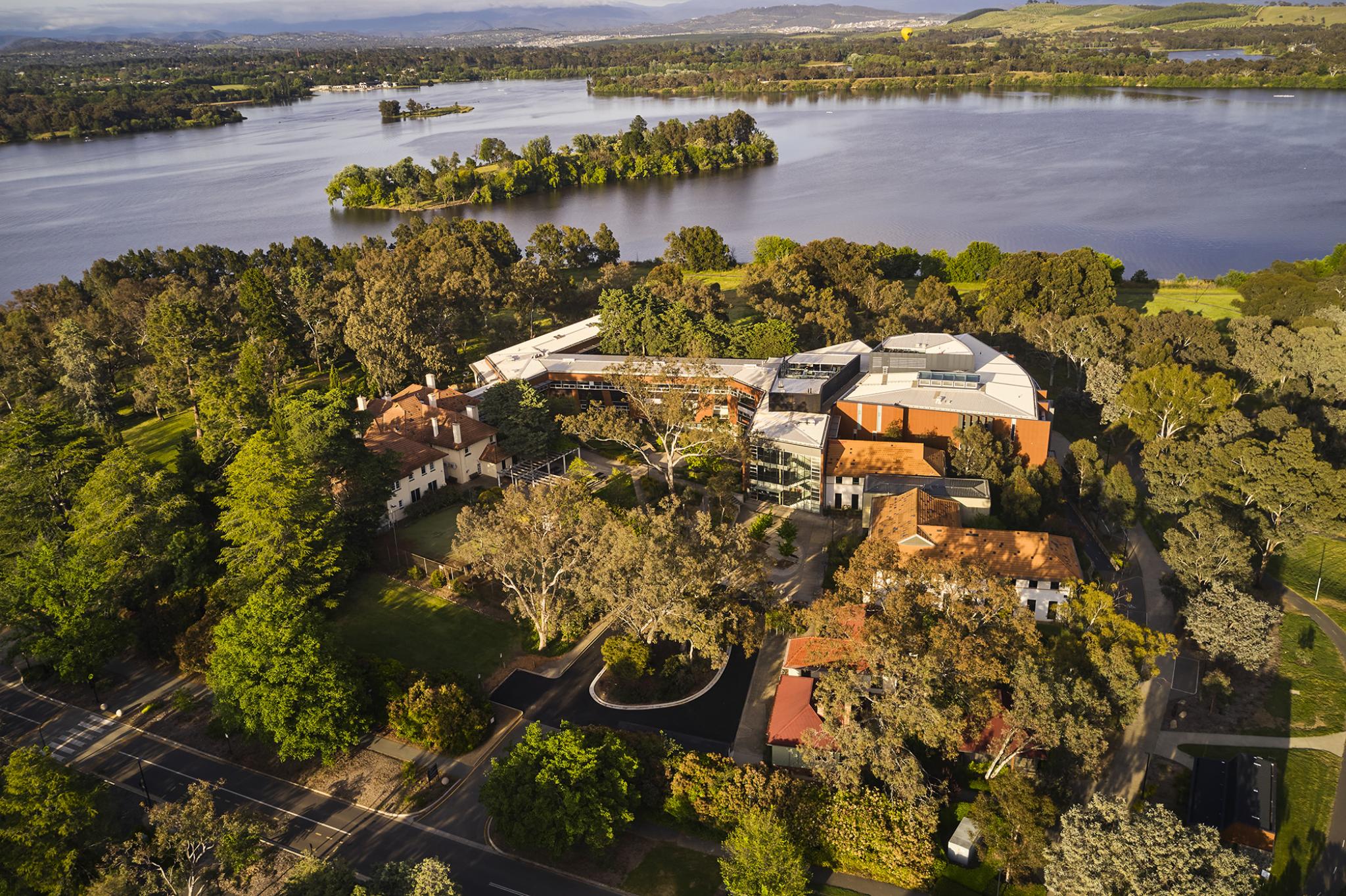Aerial of JG Crawford Building