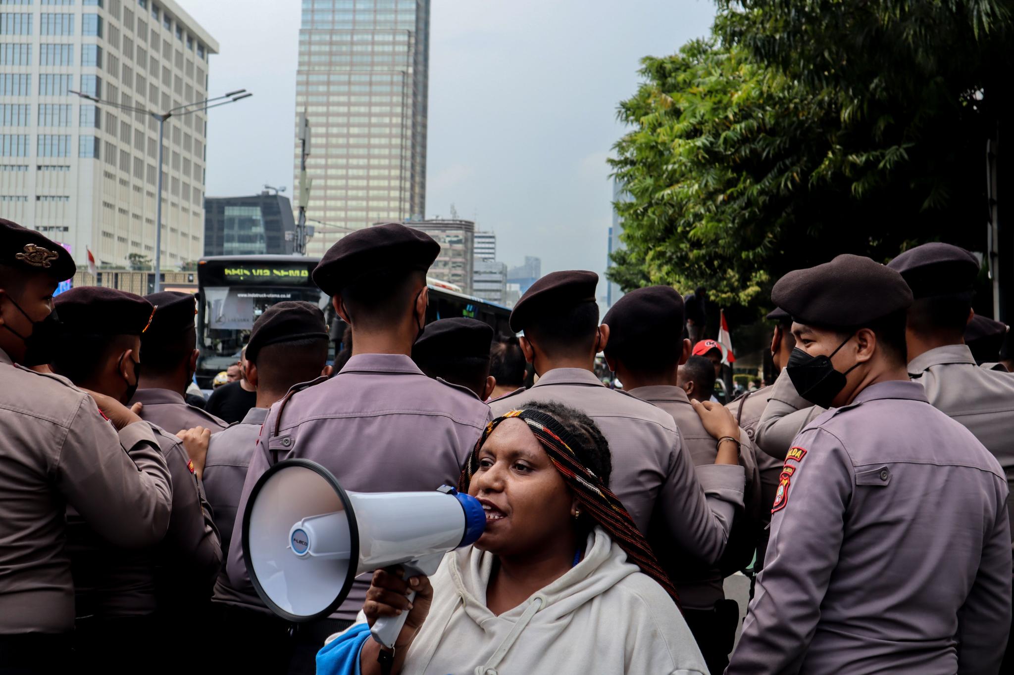 women protesting
