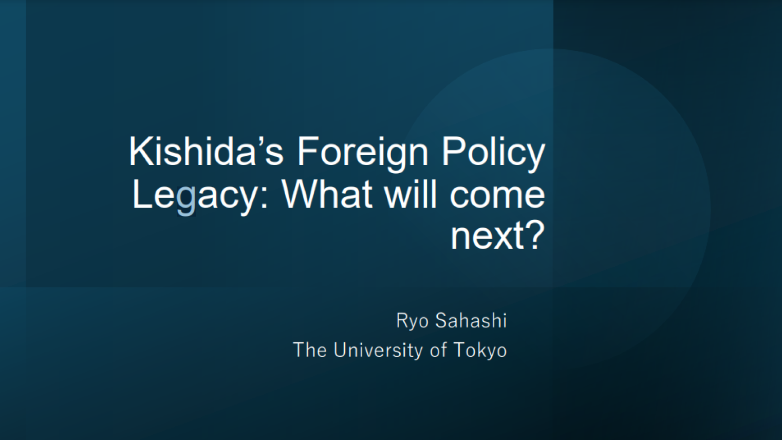 Japan Update 2024 Foreign Policy Keynote slides