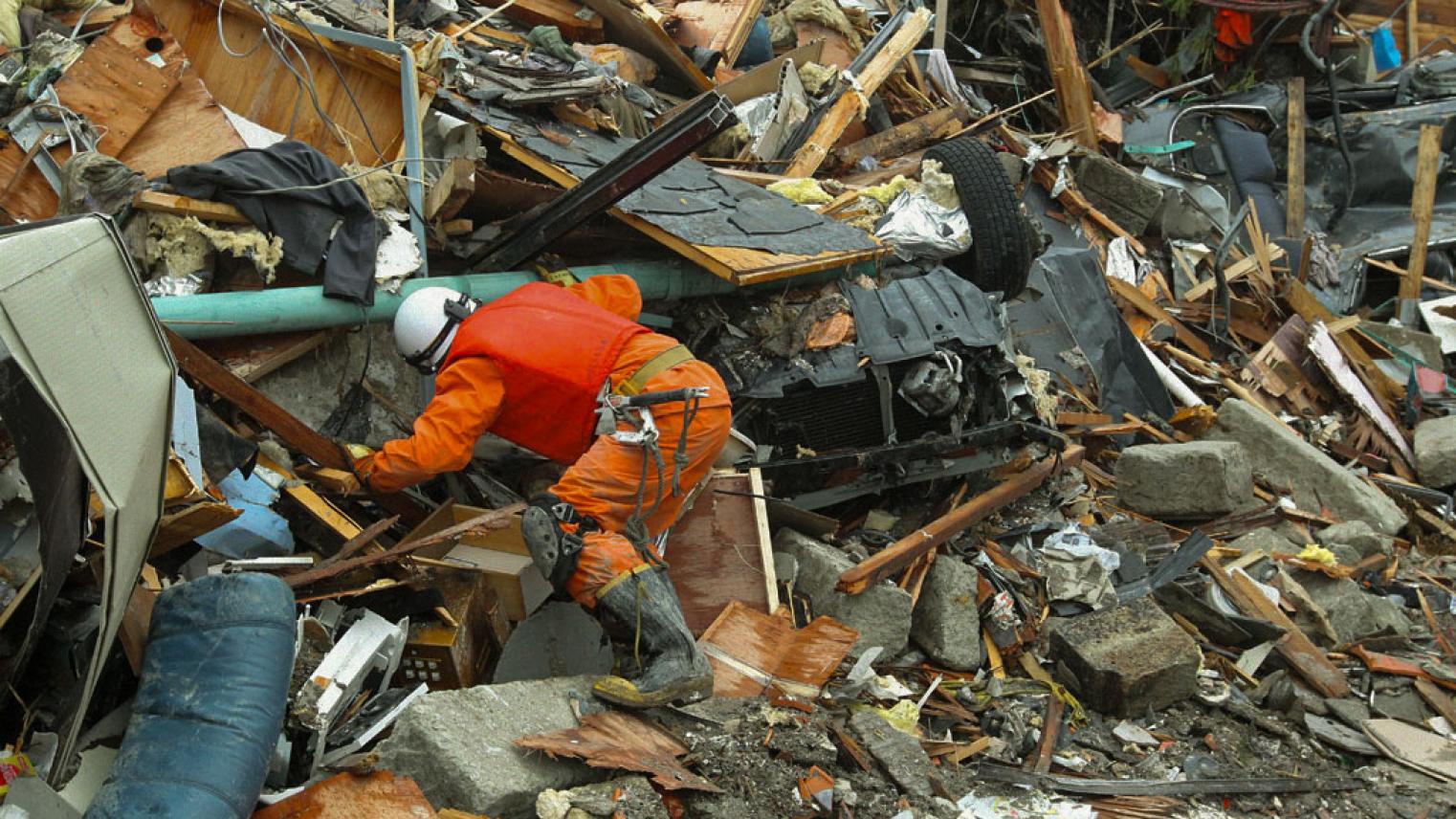Japanese rescue worker