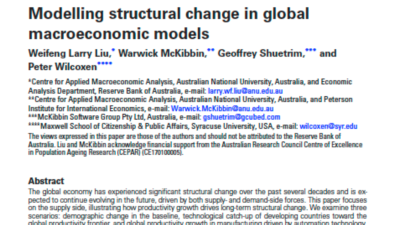 CAMA journal article 2025