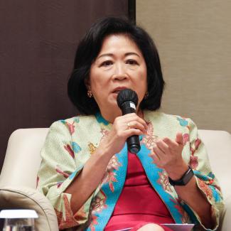 Dr Mari Pangestu at the Crawford School Alumni Dialogue in Jakarta
